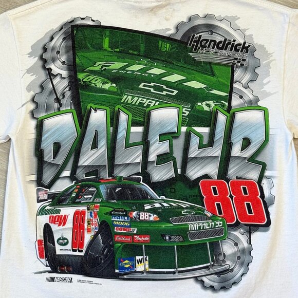 2009 NASCAR Dale Earnhardt Jr. #88 AMP Energy White T-Shirt - Size Youth Medium - Picture 4 of 11